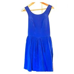 Amanda Uprichard sapphire blue silk dress